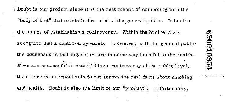 Doubt is our product