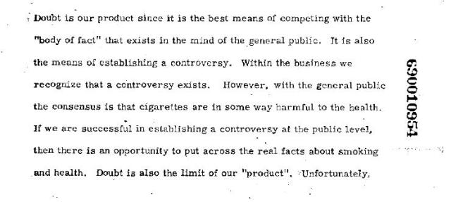 Doubt is our product